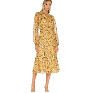 TULAROSA Jace Dress in Golden Rose Floral in Size S from REVOLVE